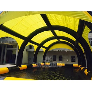 Water Toys Game Swimming Pool Square Inflatable Pool With Tent Cover For Sale