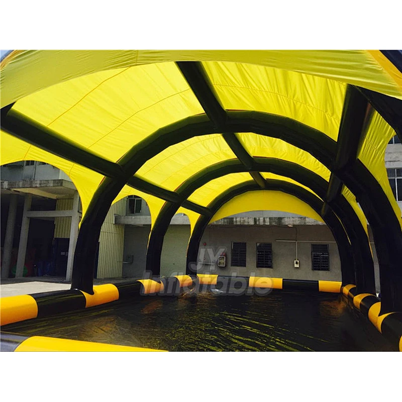 Water Toys Game Swimming Pool Square Inflatable Pool With Tent Cover For Sale