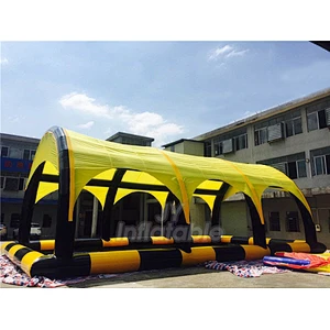 Water Toys Game Swimming Pool Square Inflatable Pool With Tent Cover For Sale