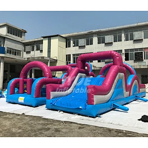 Kids And Adults Bouncy Castle House Challenge Inflatable Toddler Obstacle Course