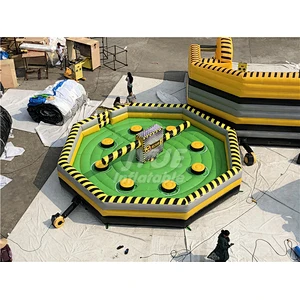 Factory Price Custom Mechanical Adult Kids Inflatable Sweeper Eliminator Total Wipeout Meltdown Game For Sale