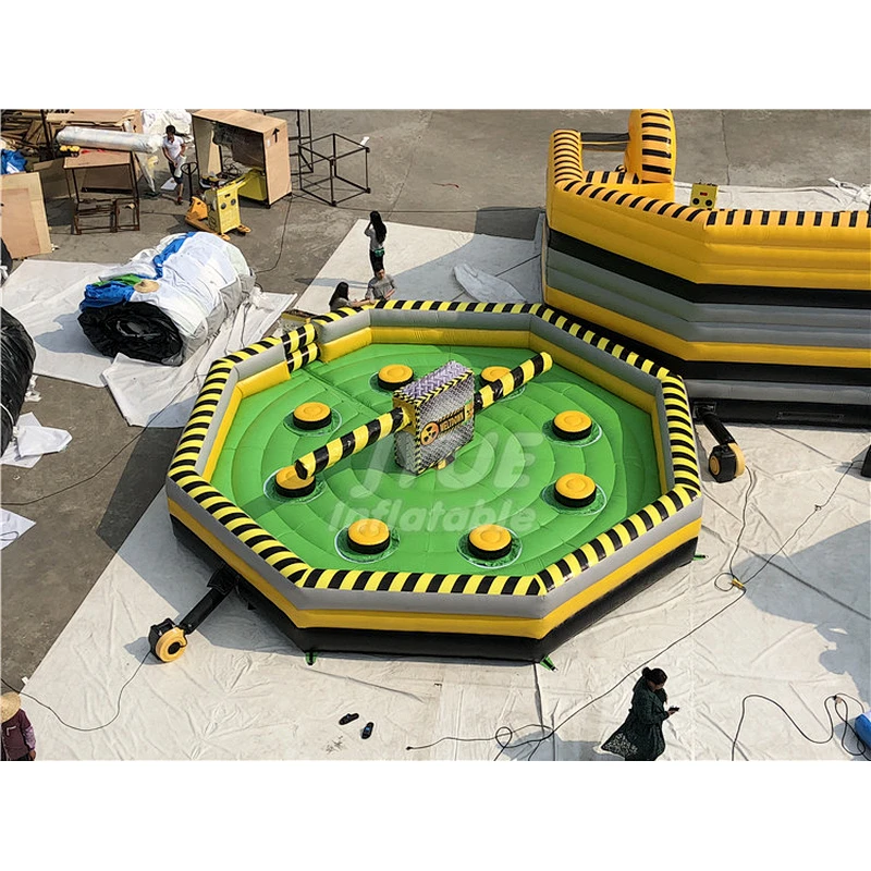 Factory Price Custom Mechanical Adult Kids Inflatable Sweeper Eliminator Total Wipeout Meltdown Game For Sale