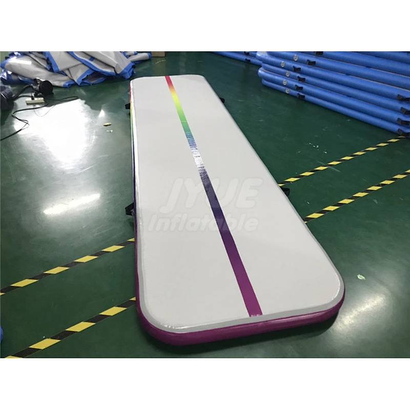 3m 4m 5m 6m 8m 9m 10m 12m Hot Selling Air Track Rainbow Color P1 P2 Gymnastics Tumbling Mat Custom Logo Air Floor Factory
