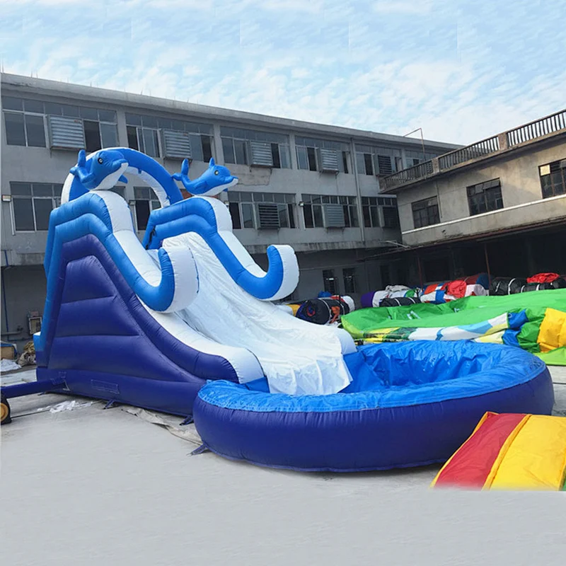 Custom Design Inflatable Outdoor Home Hire Children Water Slide With Blower