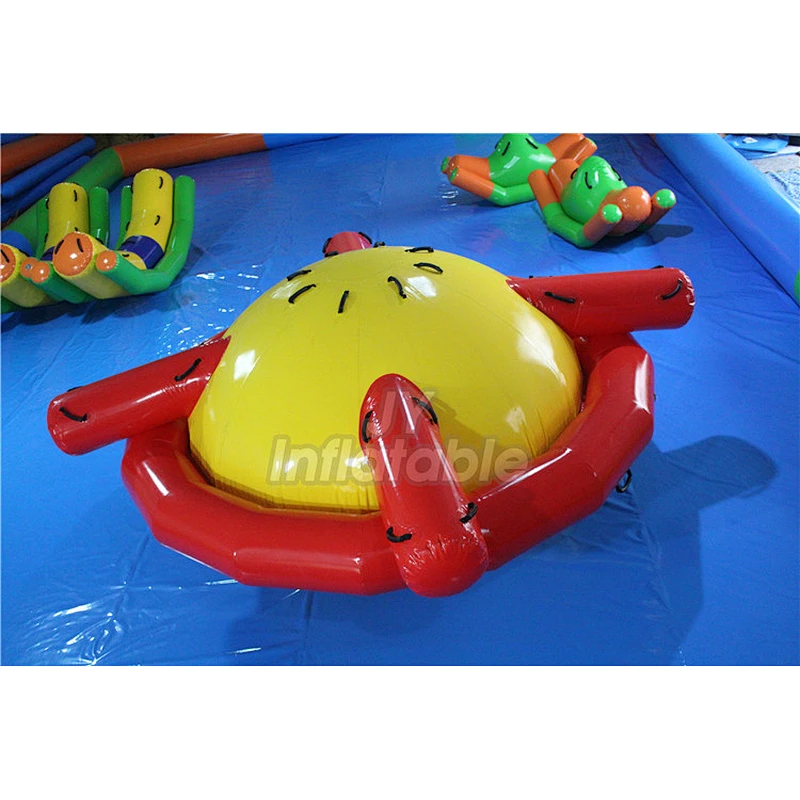 UFO Inflatable Saturn Water Toys , Commercial Inflatable Water Spinner For Sale