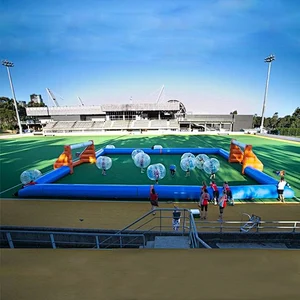 High Quality New Indoor Portable Water Soap Soccer Filed Inflatable Football Field For Sale