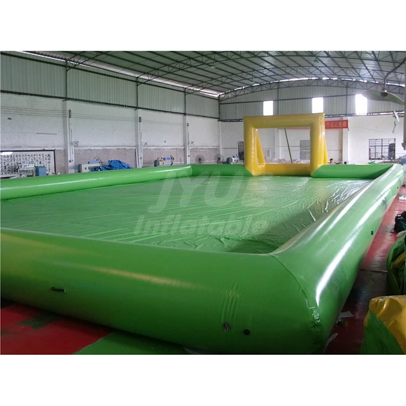 Wholesale Fun Interactive Party Games Inflatable Football Pitch Soap Soccer Field