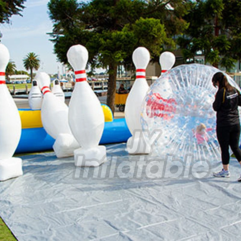 Outdoor Sport Game Inflatable 10 Pin Bowling Lane Game Alley,Inflatable Bowling Shooting Sports For Sale