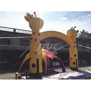 Outdoor Durable  Giraffe Inflatable Advertising Arch For Promotion Events