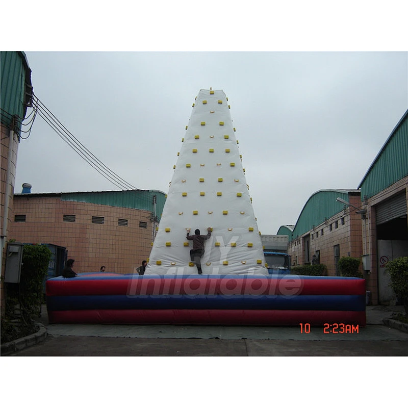 Hot Sale Moving Outdoor Games Portable Children Inflatable Rock Climbing Wall For Sale