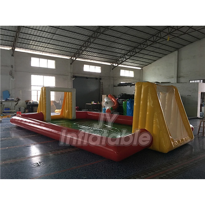 Soapy Inflatable Water Soap Soccer Field Game/ Inflatable Soap Football Field Pitch Court Arena For Sale