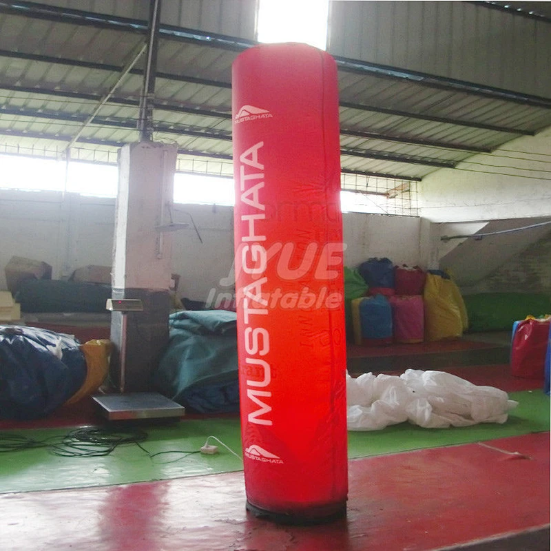 Outdoor Event Party Club 3m High Decoration Advertising Inflatable LED Column With Light