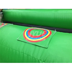 Adult And Children Outdoor Sport Games Commercial Used Runway Two Lane Inflatable Bungee Run With IPS System