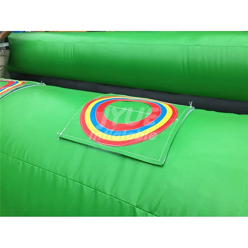 Adult And Children Outdoor Sport Games Commercial Used Runway Two Lane Inflatable Bungee Run With IPS System