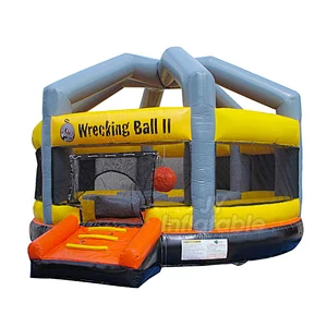 Outdoor Party Sport Inflatable Wrecking Ball Bounce House / Wrecking Ball Inflatable Rental For Party