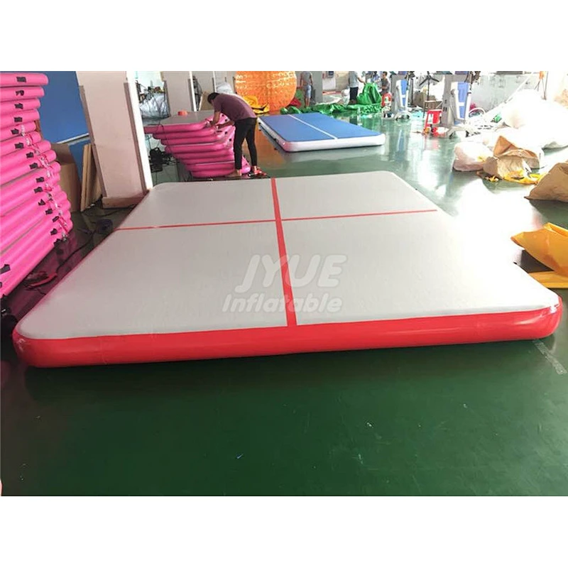Grey and Red High Quality DWF Material Inflatable Air Tumble Track Outdoor Red Air Track For Factory Price