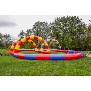 Speeding Karting Track,New Car Racing Games,Inflatable Race Track For Sale 20m