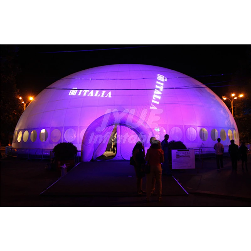 Custom Logo PVC Tarpaulin Lighting Air Dome LED Inflatable Dome Tent For Party