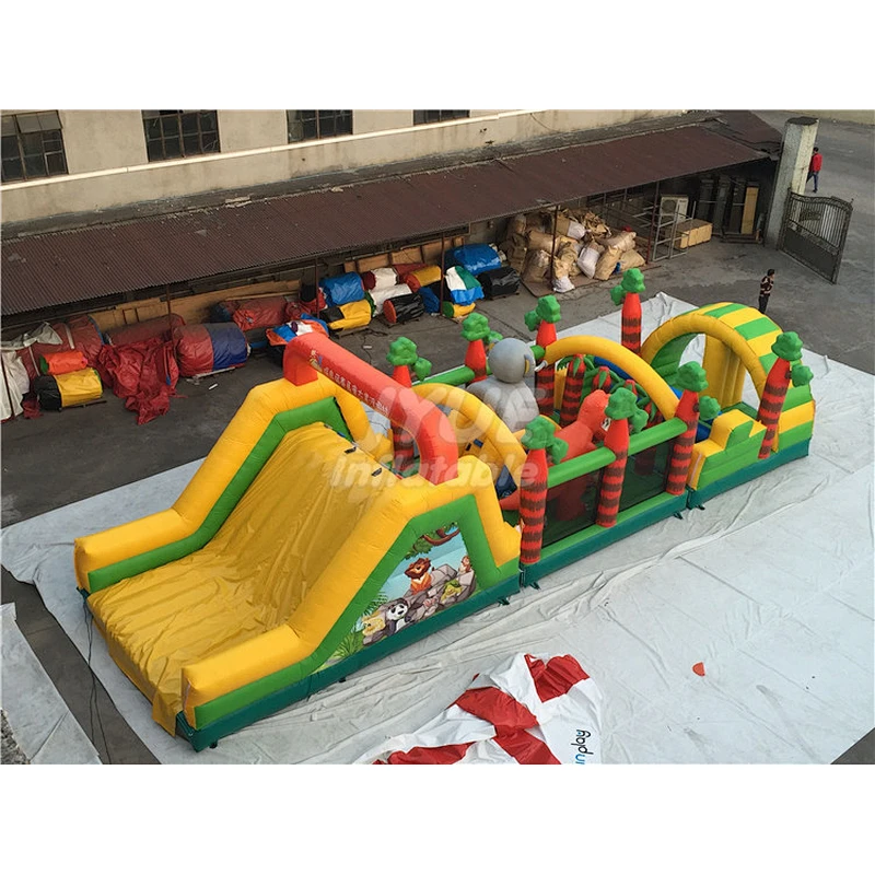 Cool Amazing Simple Indoor Kids Playground Inflatable Obstacle Course Jump House