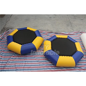 Exciting Jumping Trampoline Bed Inflatable Sungear Water Trampoline With Slide