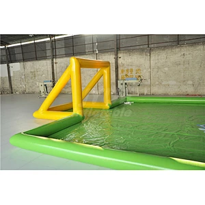 Wholesale Fun Interactive Party Games Inflatable Football Pitch Soap Soccer Field