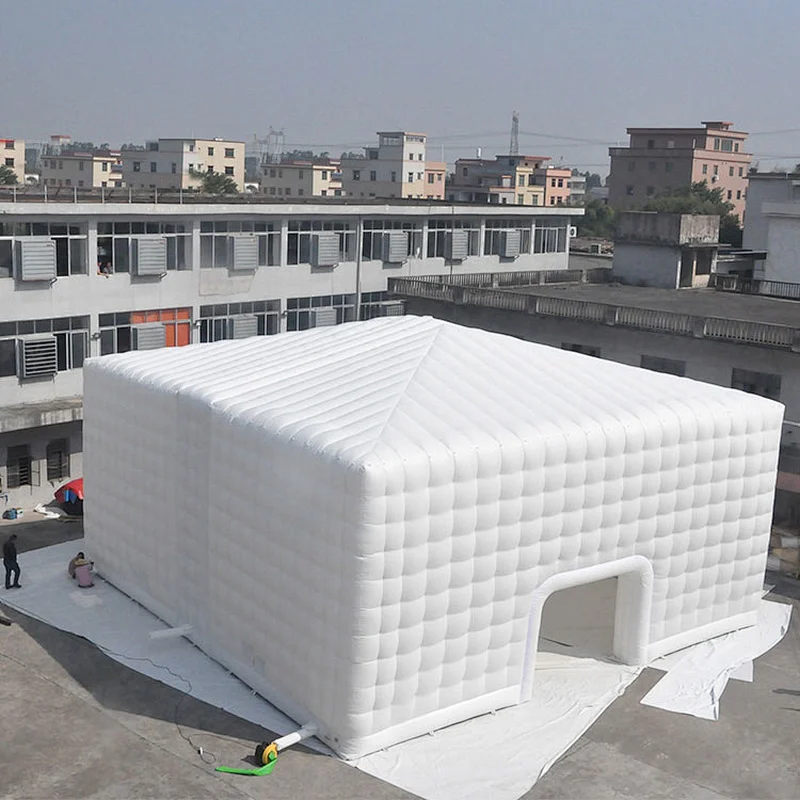 Custom Logo Waterproof White Wedding Party Event Inflatable Air Cube Tent For Outdoor Activity