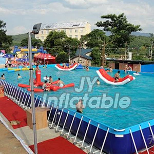 PVC Above Ground Metal Frame Pool Water Park Frame Steel Swimming Pool For Sale