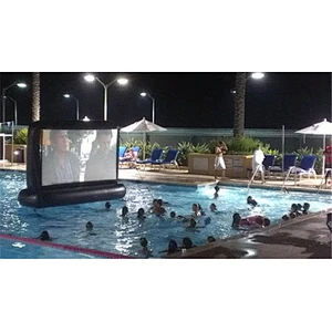 Outdoor Air Sealed Inflatable Floating Movie Screen For Swimming Pool