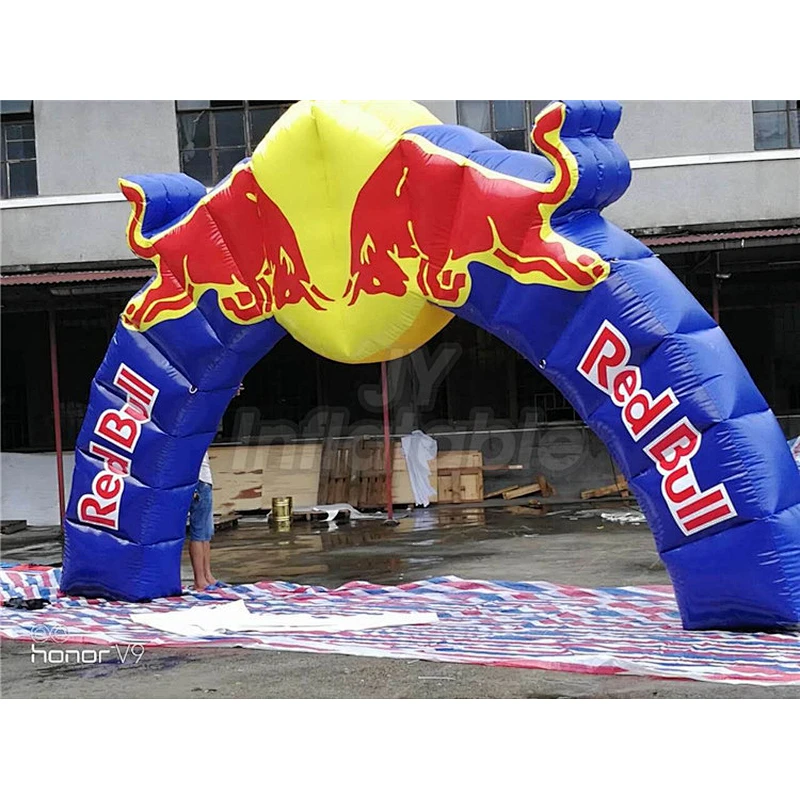 Competitive Price Advertising Welcome Red Bull Inflatable Arch For Sale