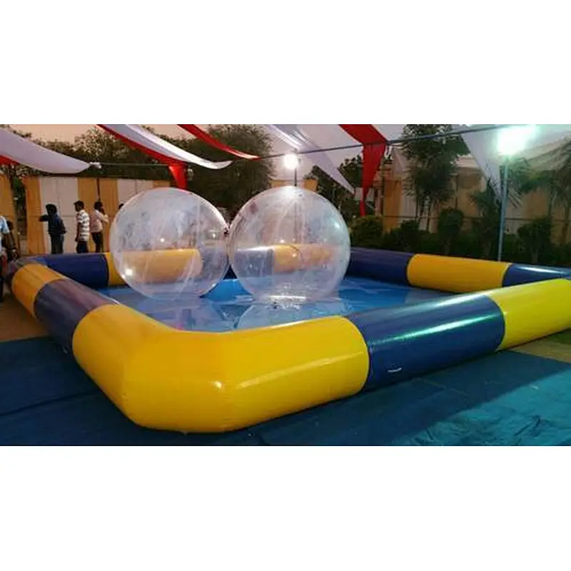 Blue and Yellow Custom Inflatable Swimming Pool Inflatable Pool For Sales