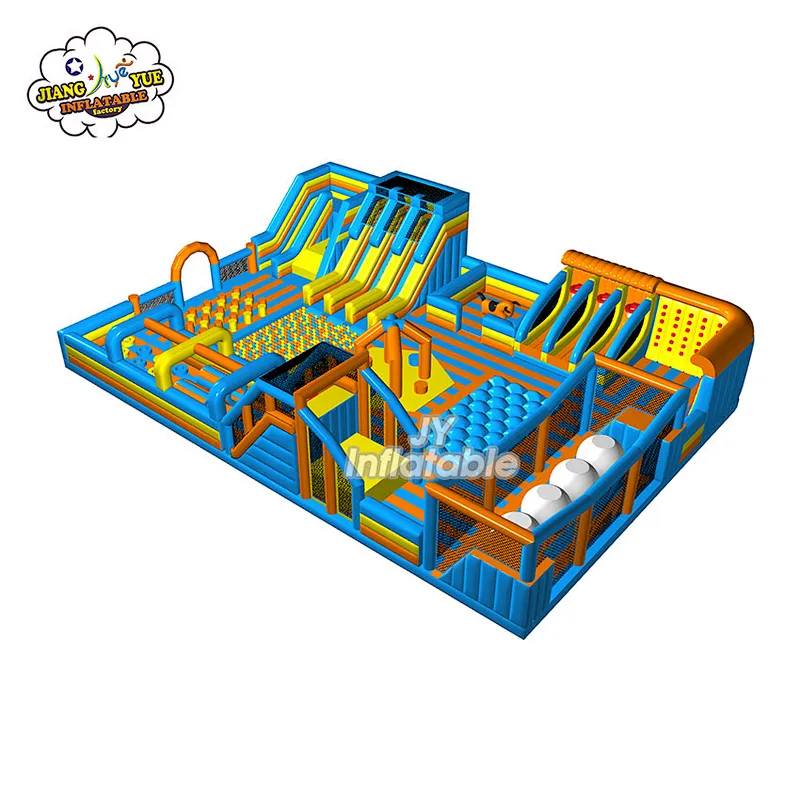 Big Quality Different Themes Slip Slide Amusement Inflatable Game Park Inflatable Trampoline Obstacle Course