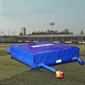 JY New Design Sports Games Bicycle Jumping Ski Landing Military Super Safty Free Fall  Inflatable Stunt Mattress