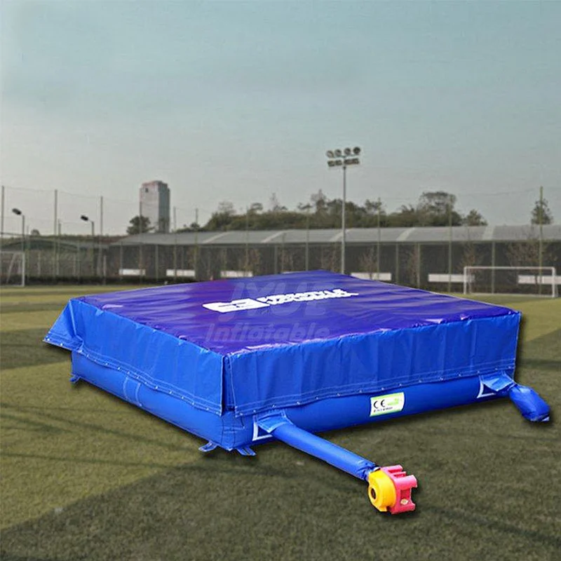 JY New Design Sports Games Bicycle Jumping Ski Landing Military Super Safty Free Fall  Inflatable Stunt Mattress