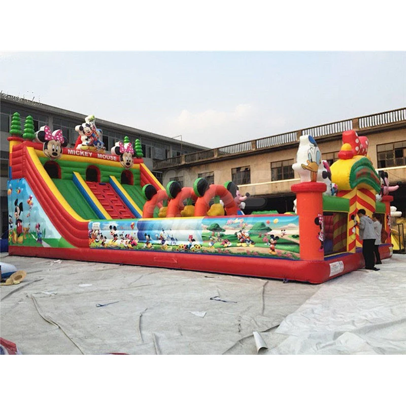 China Used Commercial Kids Inflatable Bouncy Playground Football Theme Inflatable Indoor Playground Equipment For Amusement Park