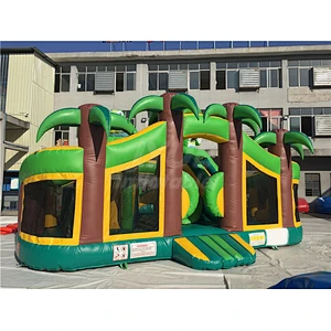 New Jungle Inflatable Big Fun City Amusement Park Kids Inflatable Playground With Protect Cover