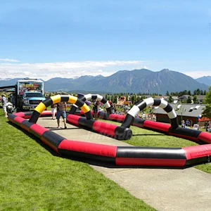 Speeding Karting Track,New Car Racing Games,Inflatable Race Track For Sale 20m