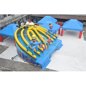 Minions Them Pool Water Slide Inflatable , Water Slide For Swimming Pool Inflatable