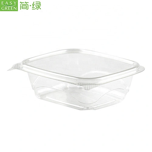 Easy Green PLA Plastic Compostable Plastic Material Rectangular Lunch Box Product With Lid