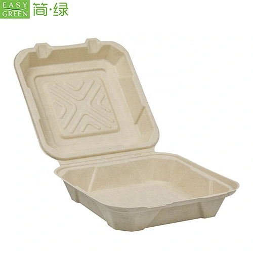 Easy Green disposable clamshell food container biodegradable lunch box
