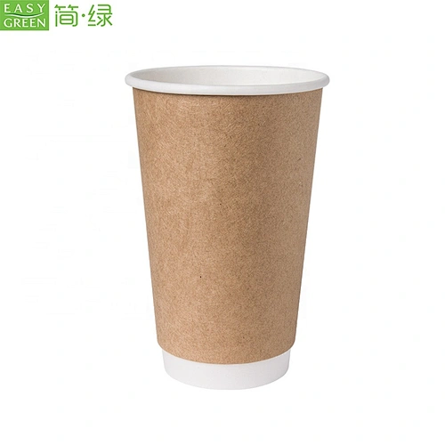 Wholesale disposable16oz 400ml custom double wall takeaway coffee paper cup