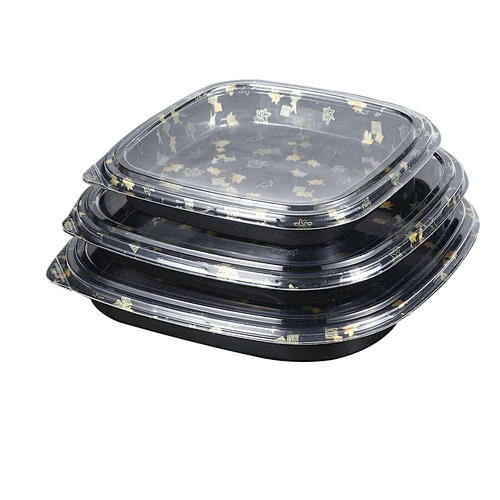 Easy Green Factory Price Wholesale Big Square Party Supplies Plastic Plate Food Box/Tray