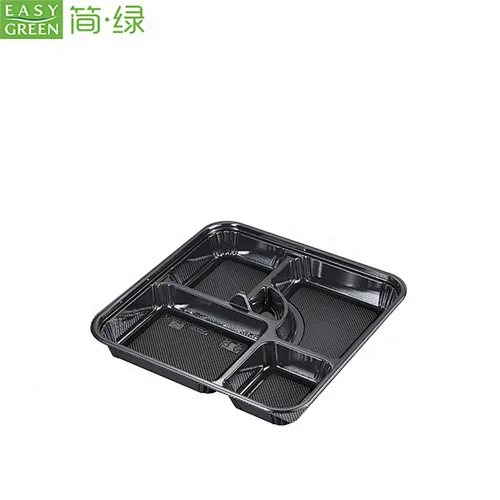 Easy Green Eco Friendly Black Disposable Rice Food Storage Bento Box