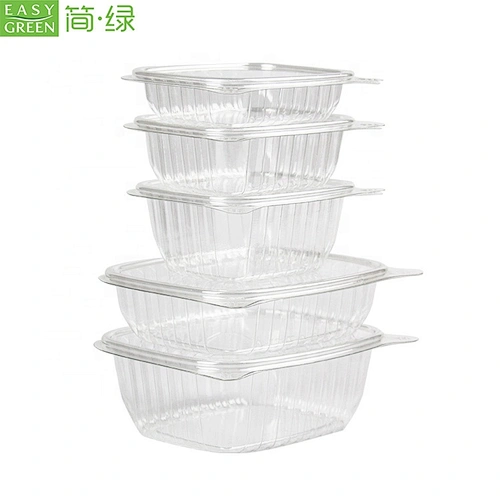 Easy Green hot sale plastic transparent disposable square food containers