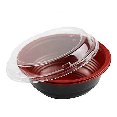 Easy Green Take Away Disposable Chinese Instant Noodle Soup Burrito Divided Bowls