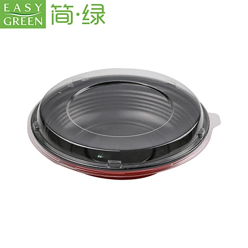 Easy Green 680ml Microwave Safe PP Fried/Hand-Pulled Noodles Large Shallow Plastic Noodle Bowl With Lid
