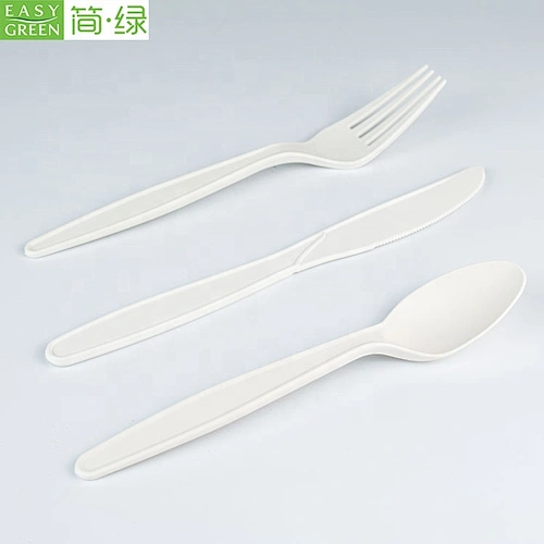 100% Compostable Forks Spoons Knives bio Cutlery Combo Set