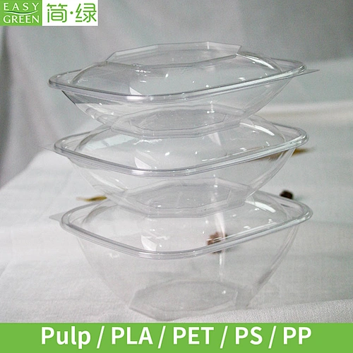 Easy Green 100% Biodegradable Transparent Disposable Compostable PLA Plasticpla Food Container Cup