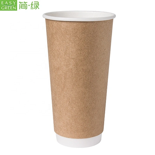 Wholesale disposable 20oz 500ml custom double wall restaurant coffee paper cup