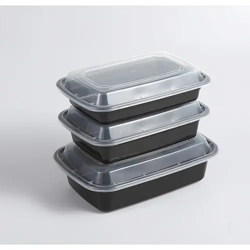 Easy Green Recyclable Microwave Fruit Food Packaging Containers Plastic Disposable Tray With Anti-Fog Lid