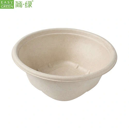 EASY GREEN 100% Biodegradable Disposable microwave eco friendly bagasse pulp paper bowl